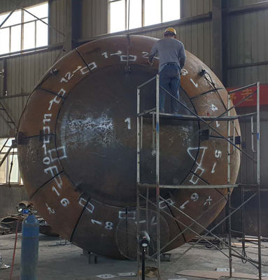 Naczynie ciśnieniowe Głowy zbiornika półkułowego ANSI końcówki naczyń średnica 2100 mm